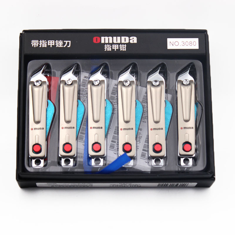 欧美达3080指甲刀中号斜口指甲钳独立指甲锉斜嘴剪指甲刀高档修甲